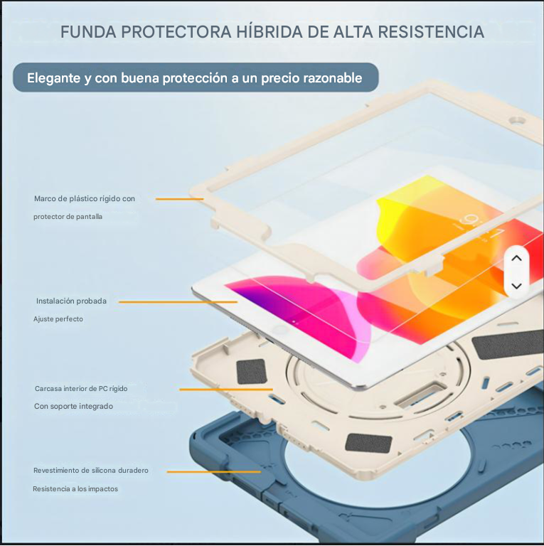 Funda Armor 360 para Samsung Galaxy Tab A11 Plus Azul - Imagen 3