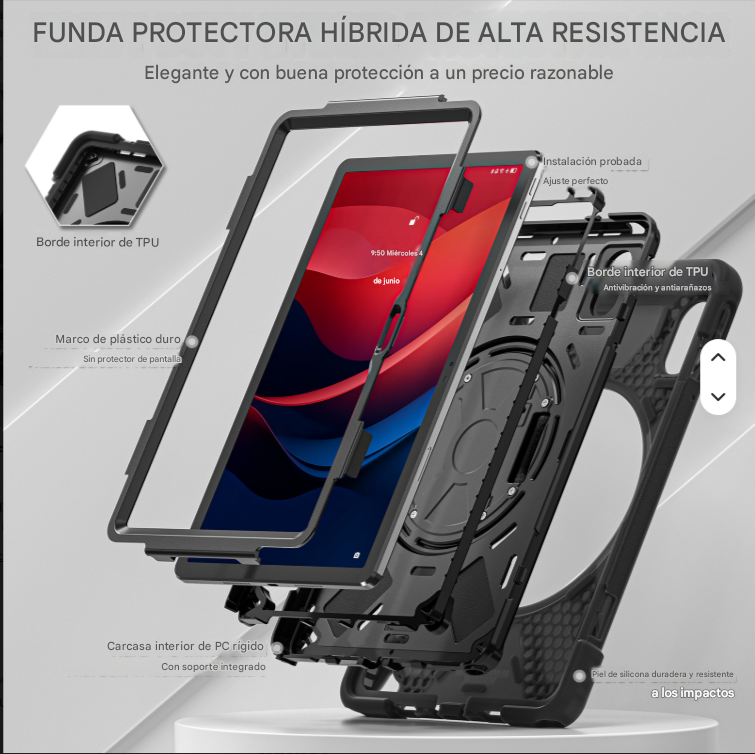 Funda Armor 360 para Samsung Galaxy Tab A11 Plus Azul - Imagen 7