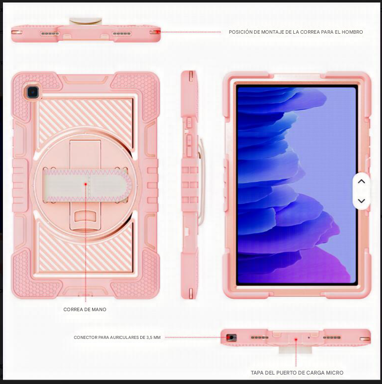 Funda Armor 360 para Xiaomi Redmi Pad 2 11 Fucsia - Imagen 6
