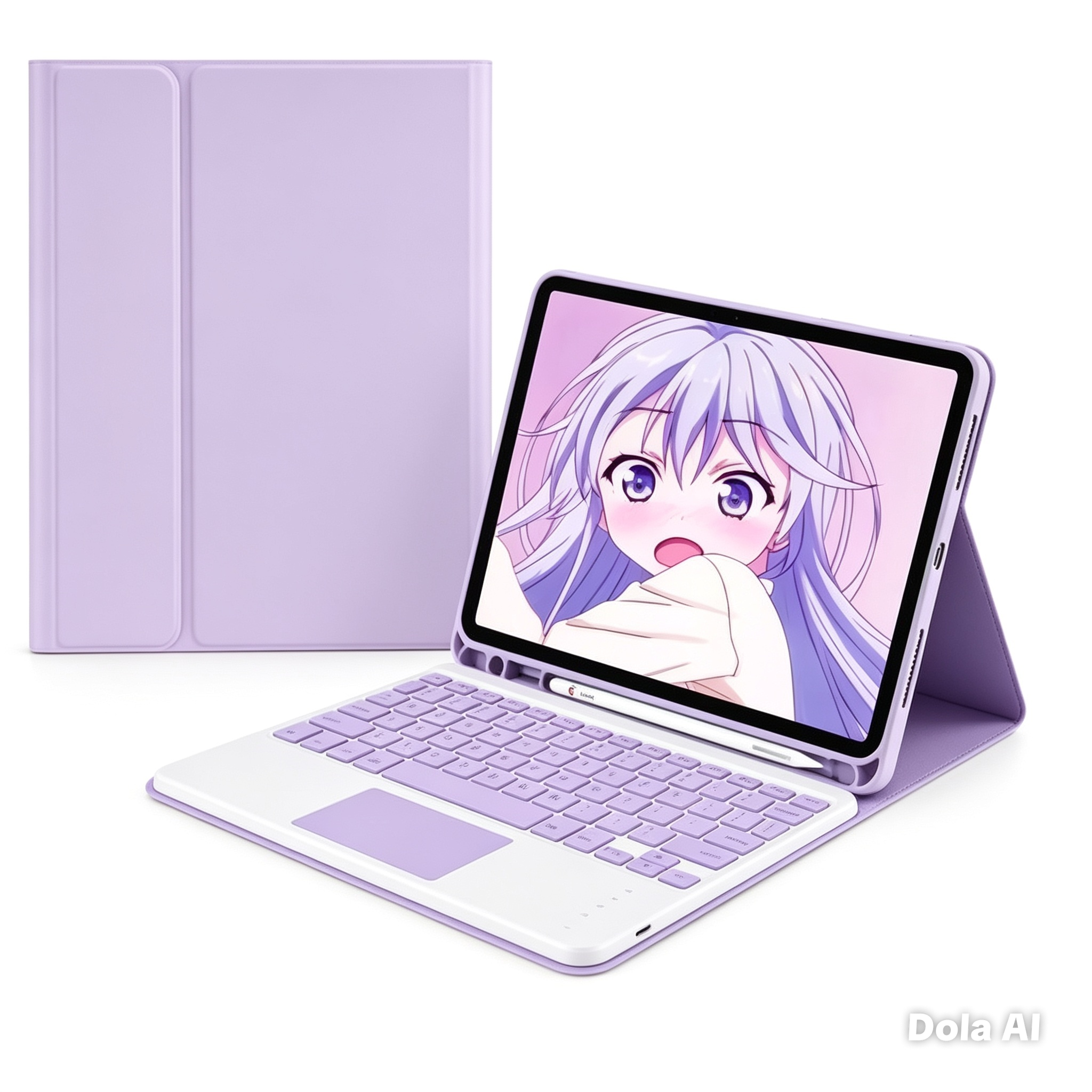 Funda con Teclado para iPad 10.2 Lila