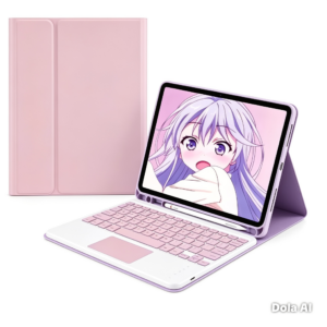 Funda con Teclado para iPad 10.2 Rosado