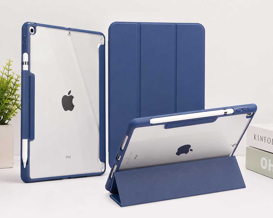 Funda Antishock iPad 10.2 con Porta Lápiz Azul