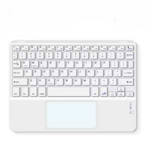 Teclado Bluetooth con Touchpad Recargable Universal Blanco para Tablet
