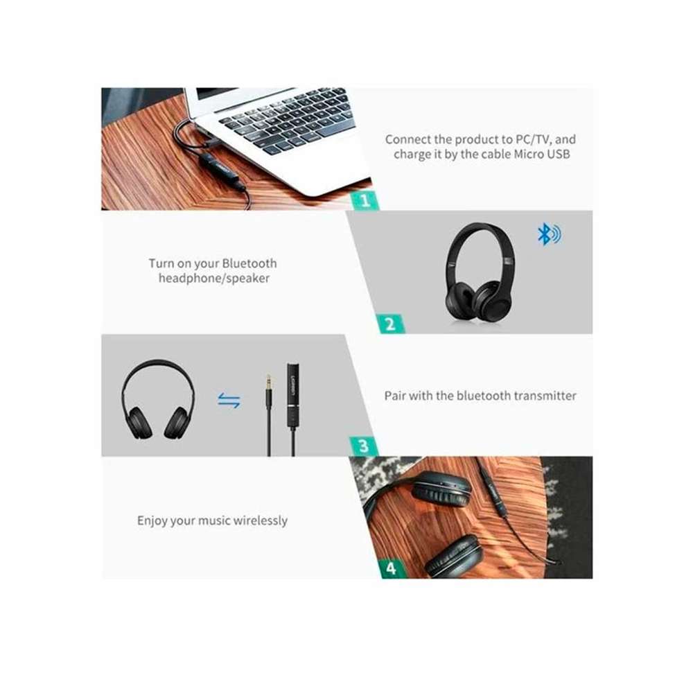 Adaptador Bluetooth Transmisor 5.0 / Audio 3.5mm para Tv / Pc UGREEN - Imagen 3