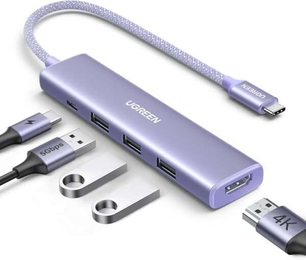 Adaptador Hub USB - C UGREEN 5 en 1 / 3x USB - A / 1x HDMI / 1x Pd 100w Mod.35582 - Imagen 4