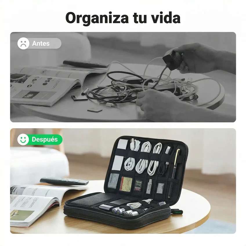 Bolsa de Almacenamiento para Cables de Datos, Cargador USB - C, Tarjeta Sd, Disco Duro UGREEN - Imagen 4