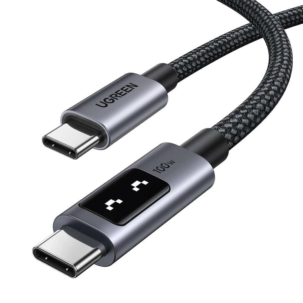 Cable USB - C A USB - C UGREEN Uno de 100 W, Cable USB - C de Carga Rápida con Pantalla Led Mo…