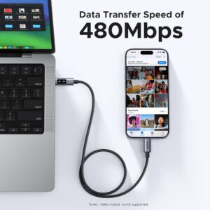 Alternative view of Cable USB - C A USB - C UGREEN Uno de 100 W, Cable USB - C de Carga Rápida con Pantalla Led Mo…