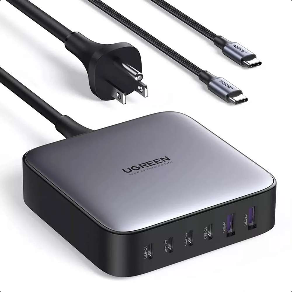 Cargador Gan Nexode 220w 6 en 1 / 4 USB - C - 2 USB UGREEN Mod.40913