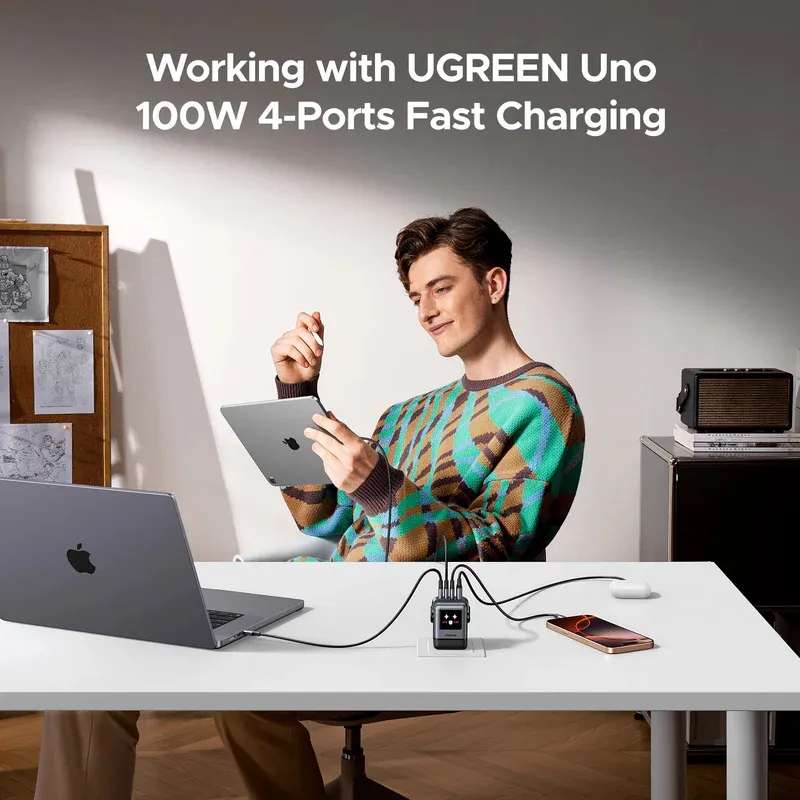 Cargador Nexode 100w 4 Puertos Gan Charger Compact Fast UGREEN - Imagen 3