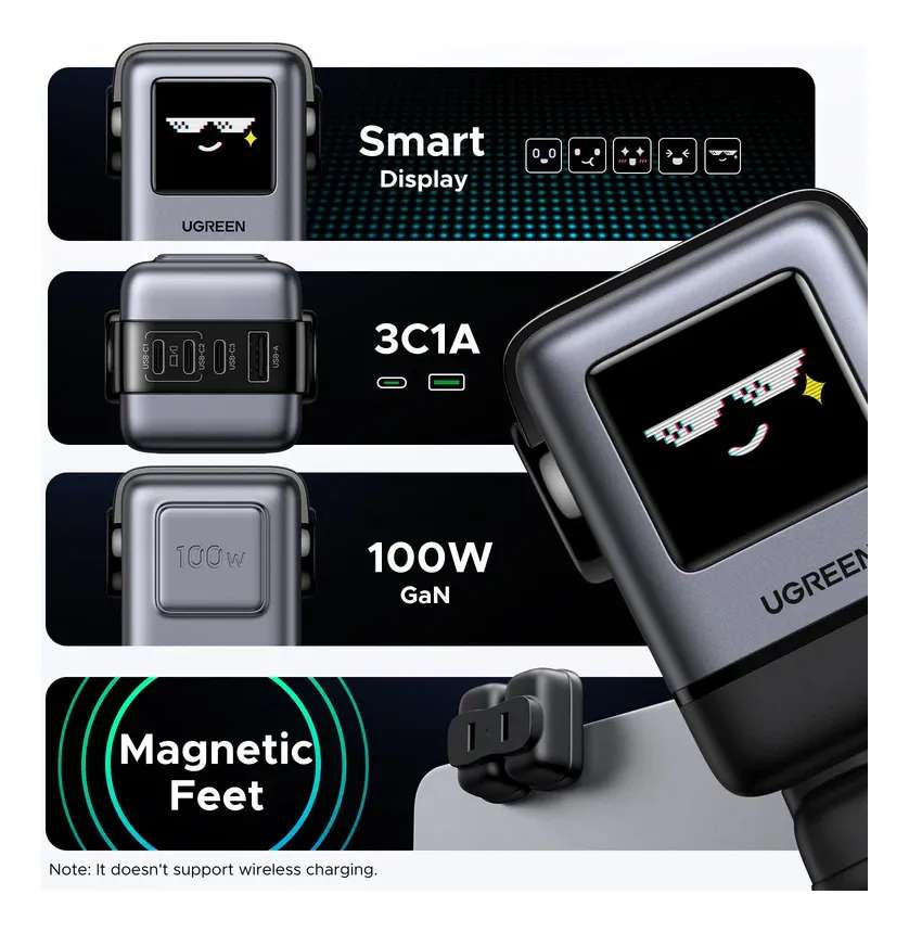 Cargador Nexode 100w 4 Puertos Gan Charger Compact Fast UGREEN - Imagen 4