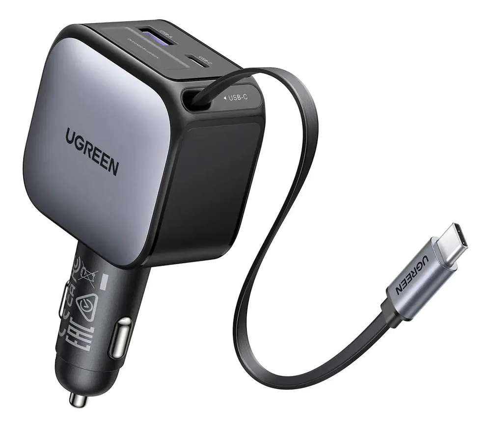 Cargador para Auto 30w Retractil USB - C UGREEN - Imagen 2